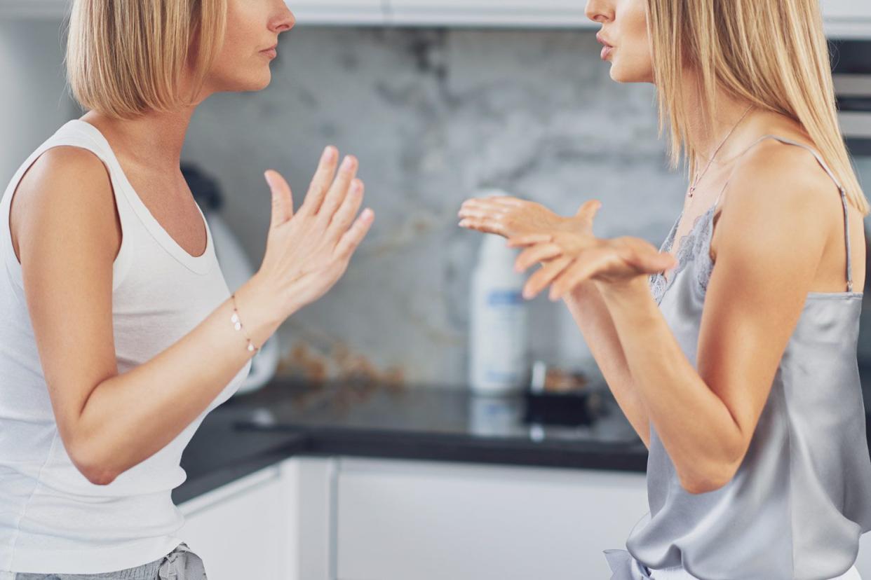 <p>Getty</p> A stock image of two people arguing