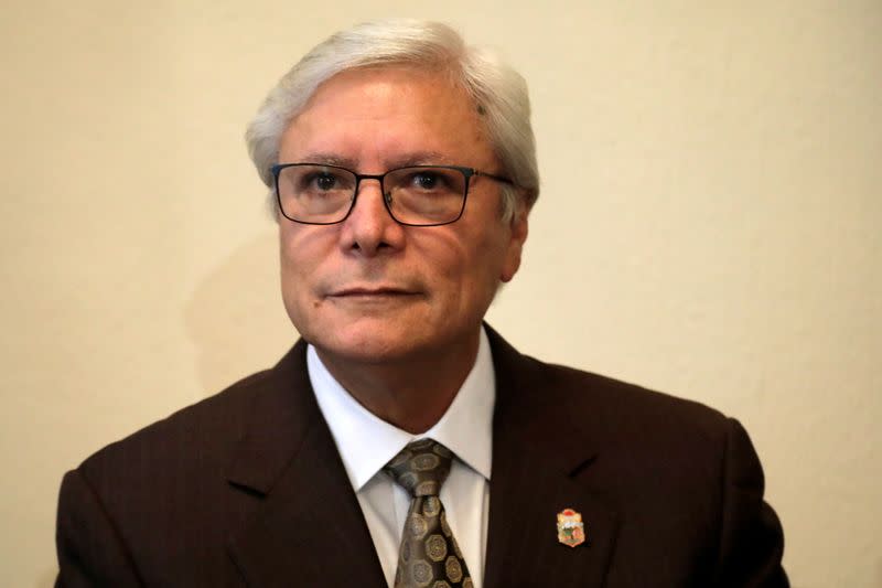 FILE PHOTO: Baja California governor-elect Jaime Bonilla looks on during a news conference in Mexico City