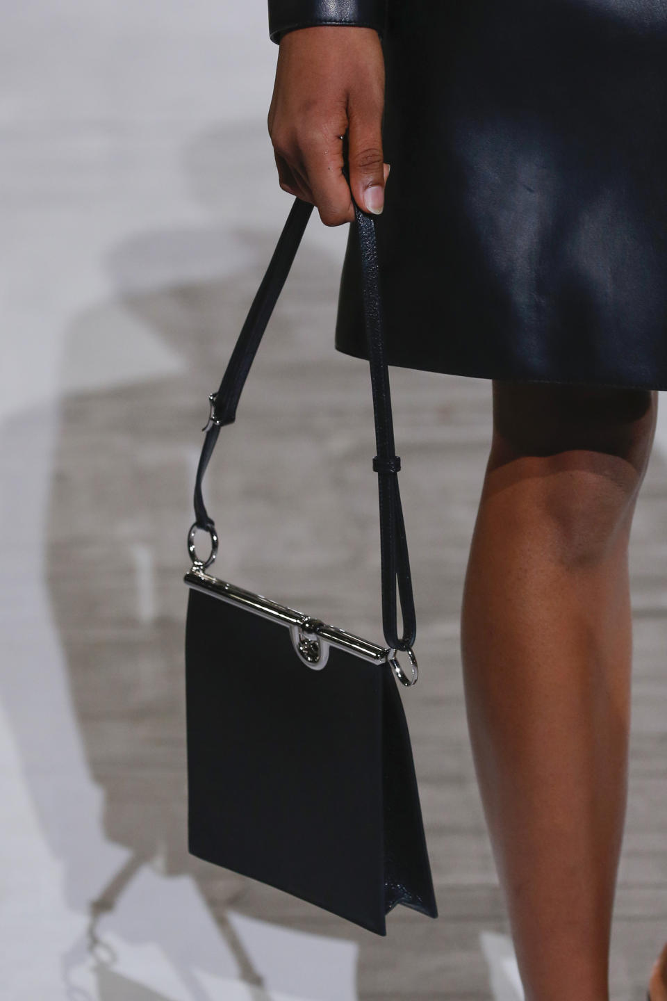 PARIS, FRANCE - OCTOBER 03: A model walks the runway during the Hermes Ready to Wear Spring/Summer 2021 fashion show as part of Paris Fashion Week on October 03, 2020 in Paris, France. (Photo by Victor VIRGILE/Gamma-Rapho via Getty Images)