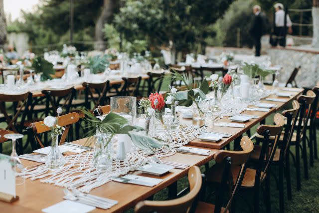 <p>Getty Images</p> Stock image of a wedding table setting