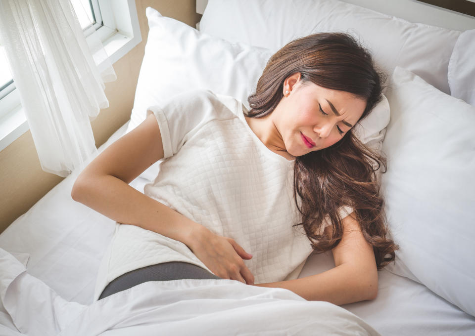 子宮脫垂的患者會感到下腹有下墜感，甚至有腫塊從下陰突出。