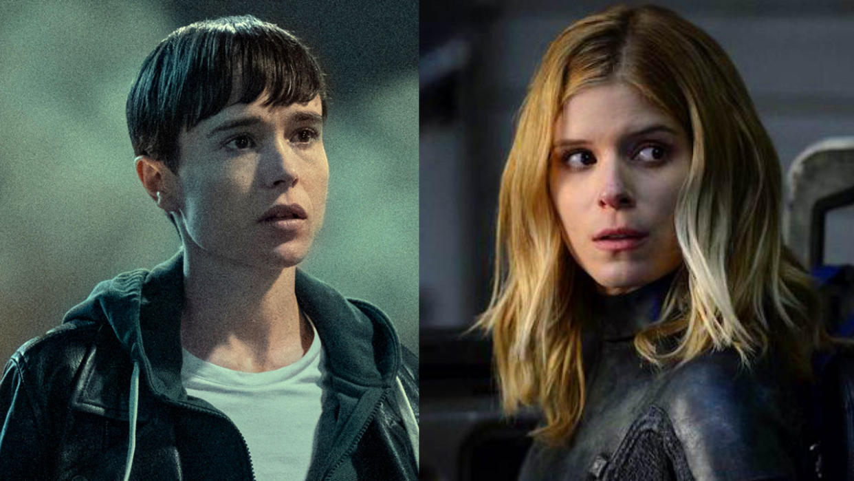  Elliot Page in Umbrella Academy and Kate Mara in Fantastic Four 