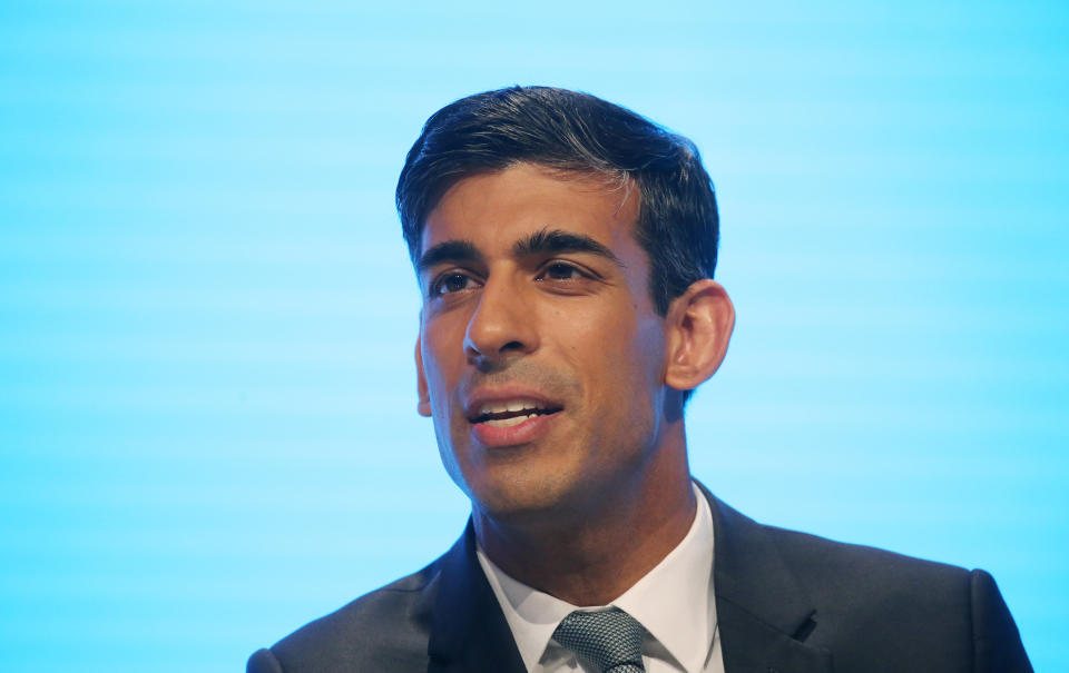 Chief Secretary to the Treasury Rishi Sunak speaks during the second day of the Conservative Party Conference being held at the Manchester Convention Centre. Picture dated: Monday September 30, 2019. Photo credit should read: Isabel Infantes / EMPICS Entertainment.