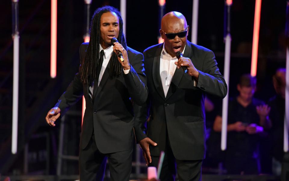 Davis performs with Fab Morvan on German television in 2018  - Tristar Media/Getty Images