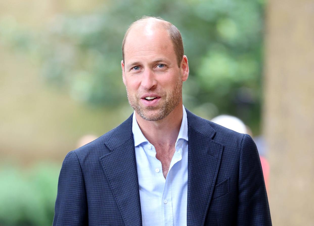 london, england september 05 prince william, prince of wales attends the homelessness reframed exhibition at the saatchi gallery on september 05, 2024 in london, england prince william met with artists behind the newly commissioned works for the exhibition, as well as individuals whose personal experiences have served as inspiration for some of the pieces photo by chris jacksongetty images