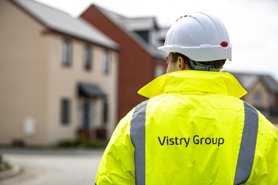 Housebuilder Vistry is on track to meet profit expectations (Vistry)