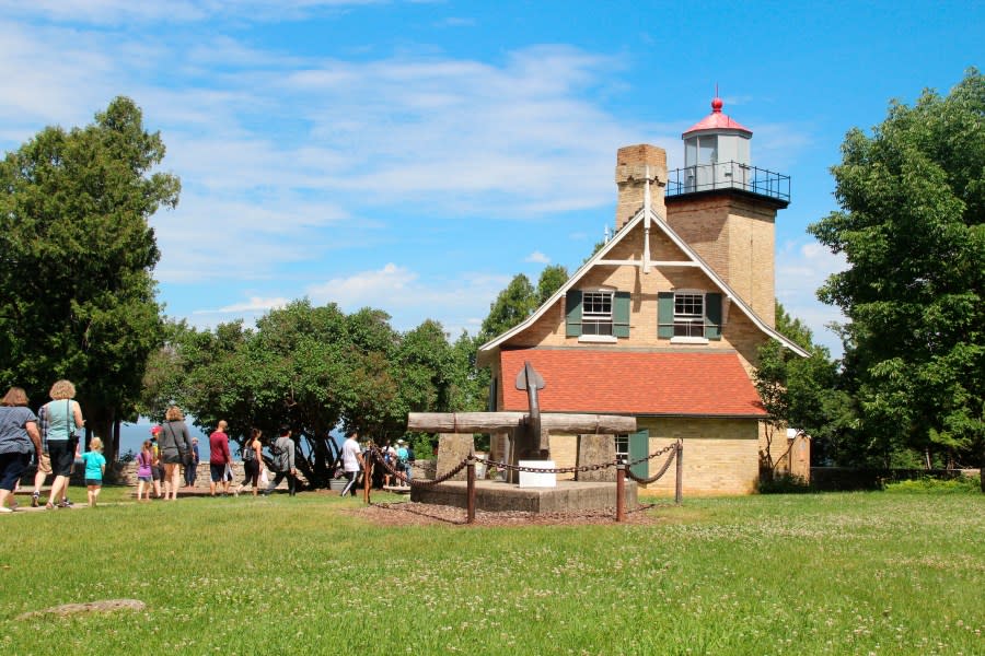 Eagle Bluff Lighthouse, Door County, Wisconsin. (Photo by: David Underwood/Education Images/Universal Images Group via Getty Images)