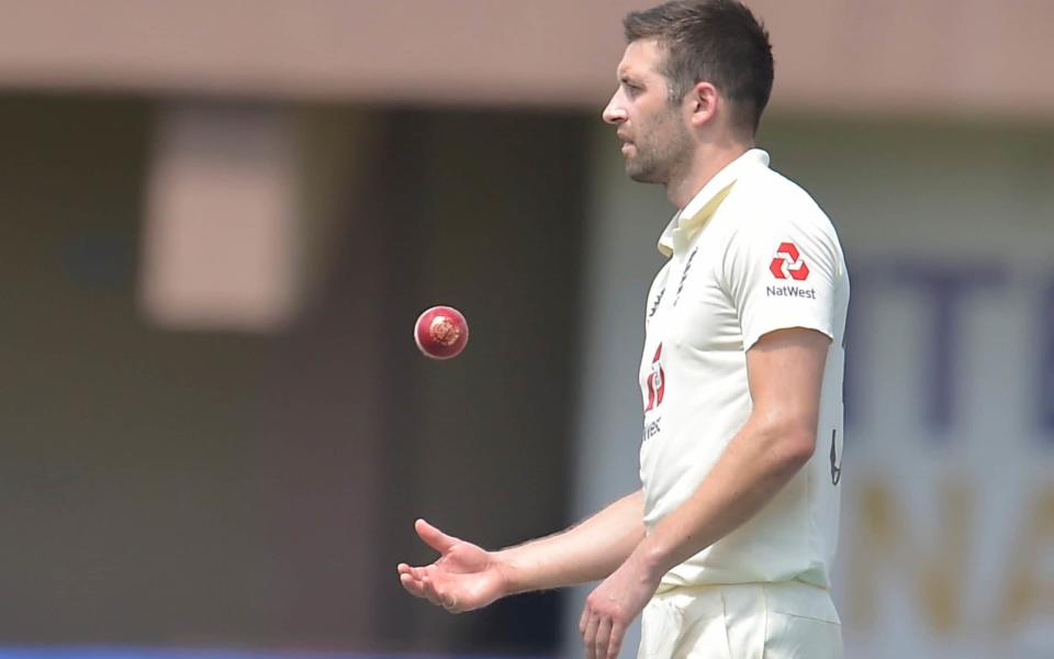 Mark Wood throws the ball up - ECB