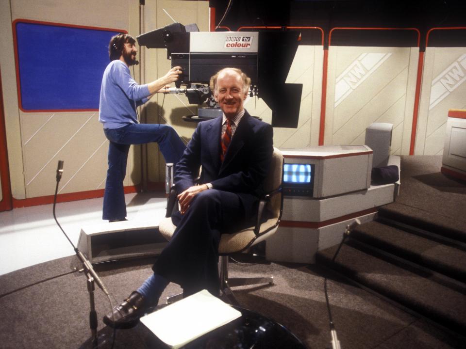 Man in the hot seat: Bough on the set of ‘Nationwide’ (Rex)