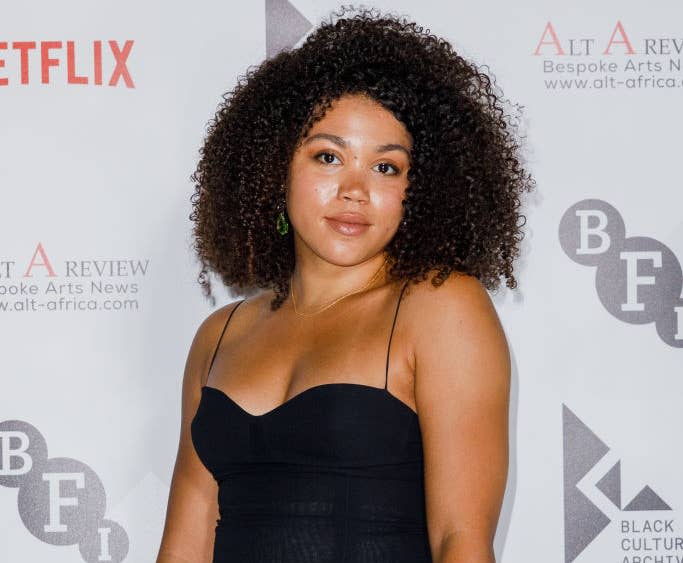 closeup of Ruby at a netflix event in a dress