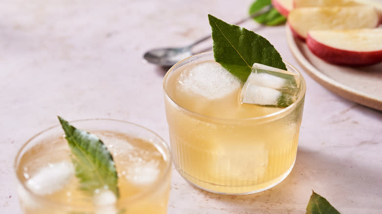 miso cider cocktail on a table