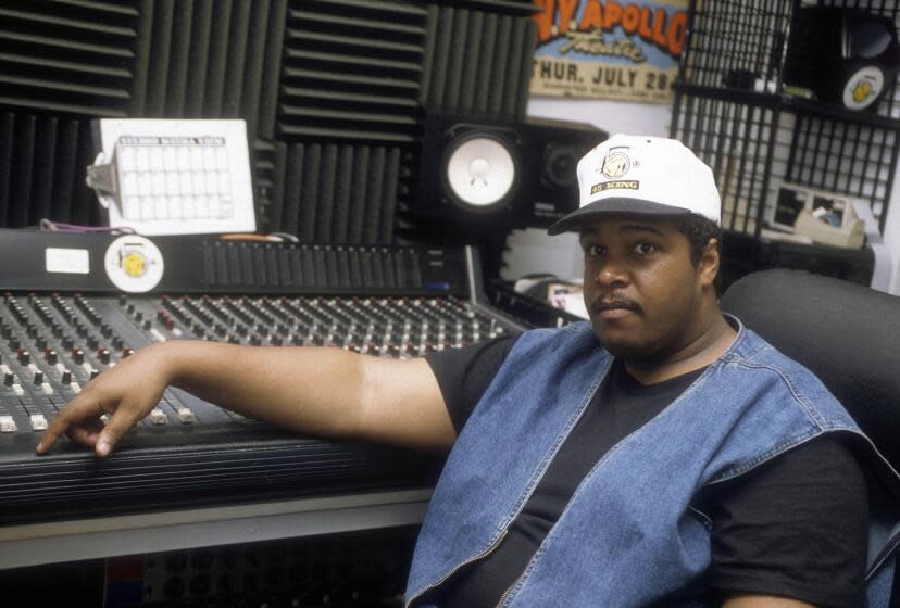 NEW YORK, NEW YORK--OCTOBER 10: Rap Producer/Artist DJ Mark The 45 King (aka Mark Howard James) appears in a portrait in his home studio on October 10, 1994 in New York City. (Photo by Al Pereira/Getty Images/Michael Ochs Archives)