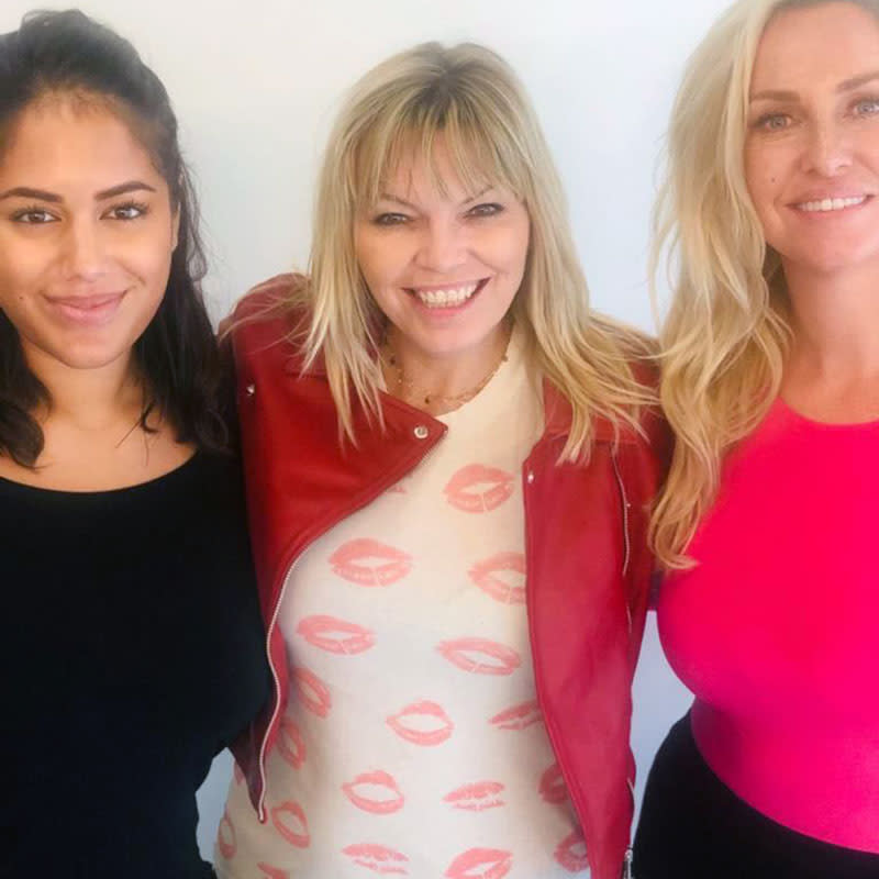 From left: Love Island's Malin Andersson, White Wine Question Time Host Kate Thornton and Big Brother's Josie Gibson