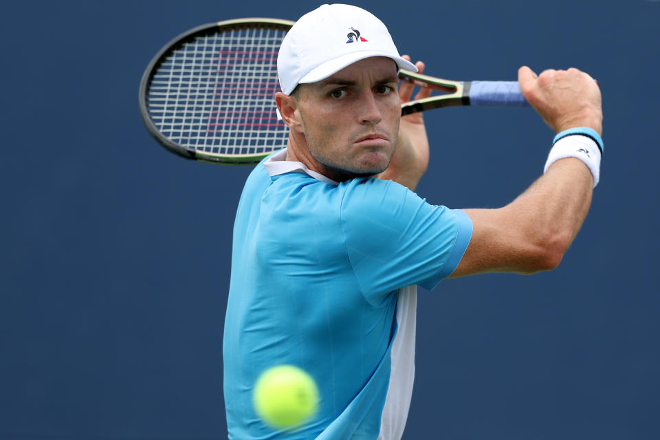 Chris O'Connell, pictured here in action against Max Purcell at the US Open.