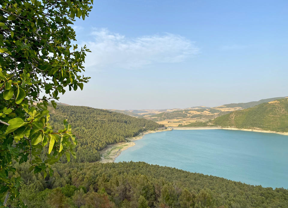 Lago di Occhito, a lake in Italy.