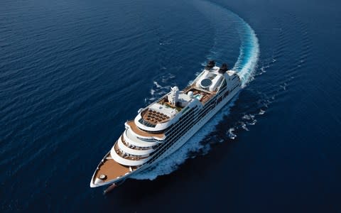 Aerial view of Seabourn Quest