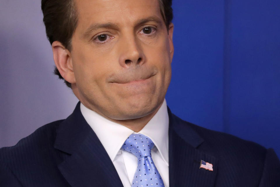 Scaramucci attends the daily White House press briefing in the Brady Press Briefing Room&nbsp;on July 21, 2017.