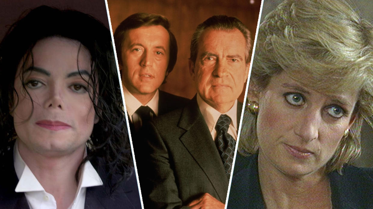 Michael Jackson, Richard Nixon and Princess Diana were all grilled for television (Getty)