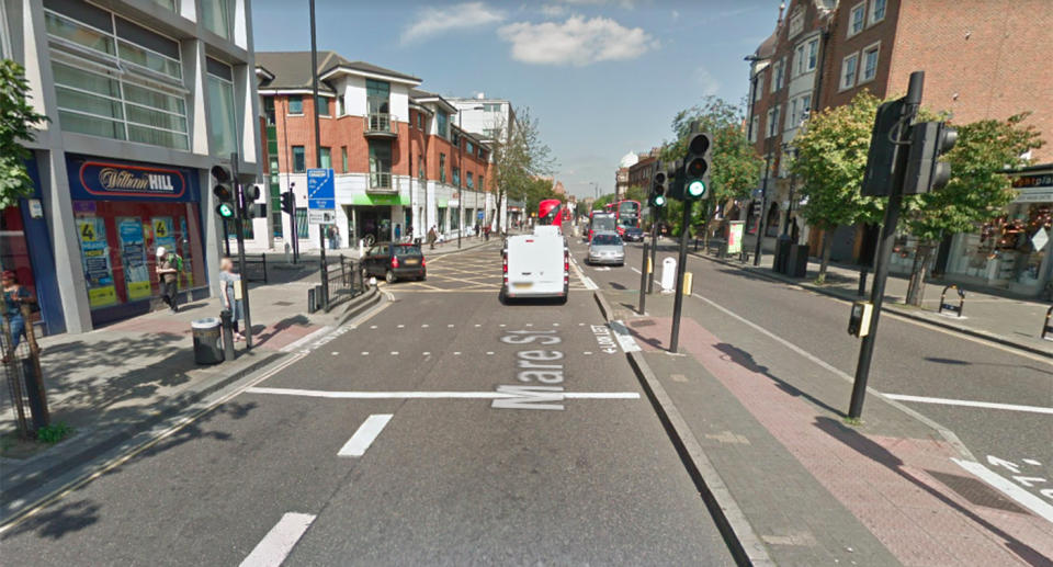 A Google image of the intersection in 2017 – before the ban was put in place. Source: Google Streetview