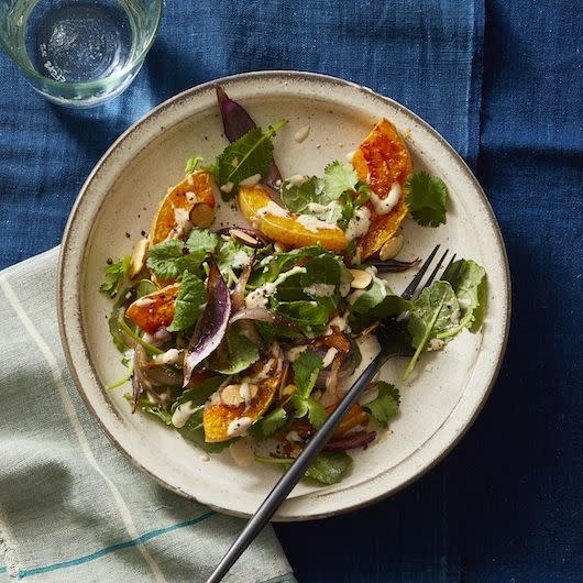 Roasted Butternut Squash Salad with Tahini Vinaigrette