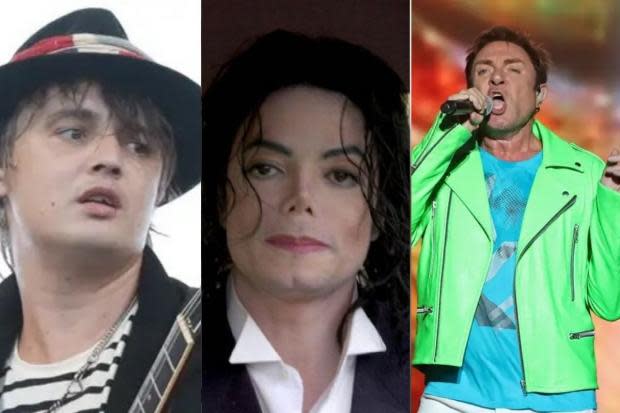 Pete Doherty (PA), Michael Jackson (Stefan Rousseau/PA) and Simon le Bon (Ian West/PA)