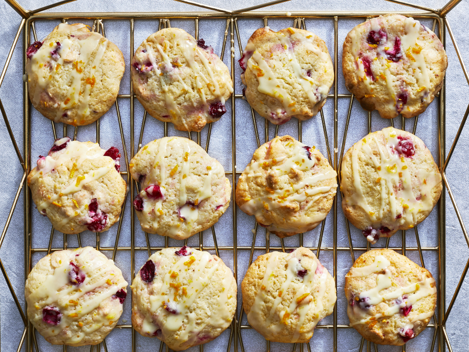 Cranberry Cookies With Orange Glaze