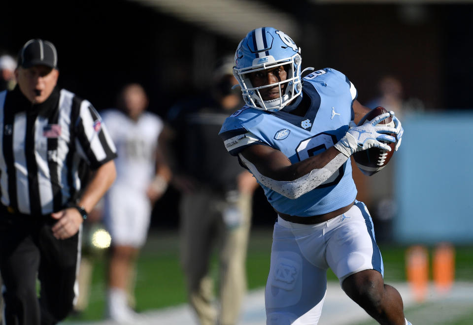 UNC's Michael Carter is a shifty, game-changing back. (Photo by Grant Halverson/Getty Images)
