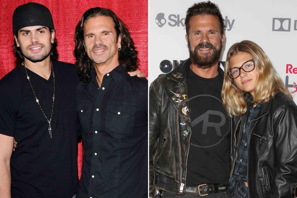 <p>Jean Baptiste Lacroix/WireImage ; Chelsea Lauren/Getty</p> A.J. Lamas and Lorenzo Lamas attend 