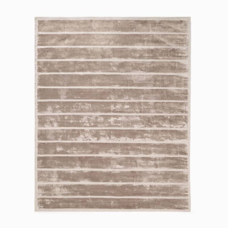 TENCEL Modern Bands rug, 5' x 8'