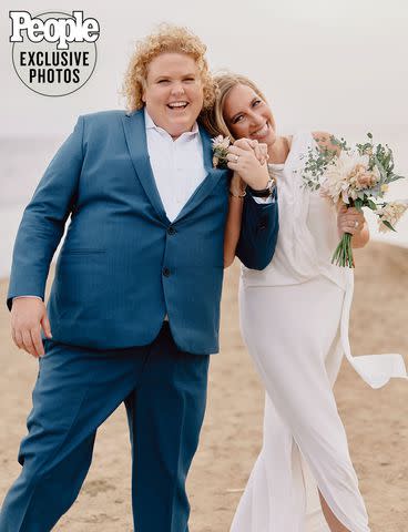 Lauren Hurt/@laurenhurtphoto Fortune Feimster and Jacquelyn Smith on their wedding day.