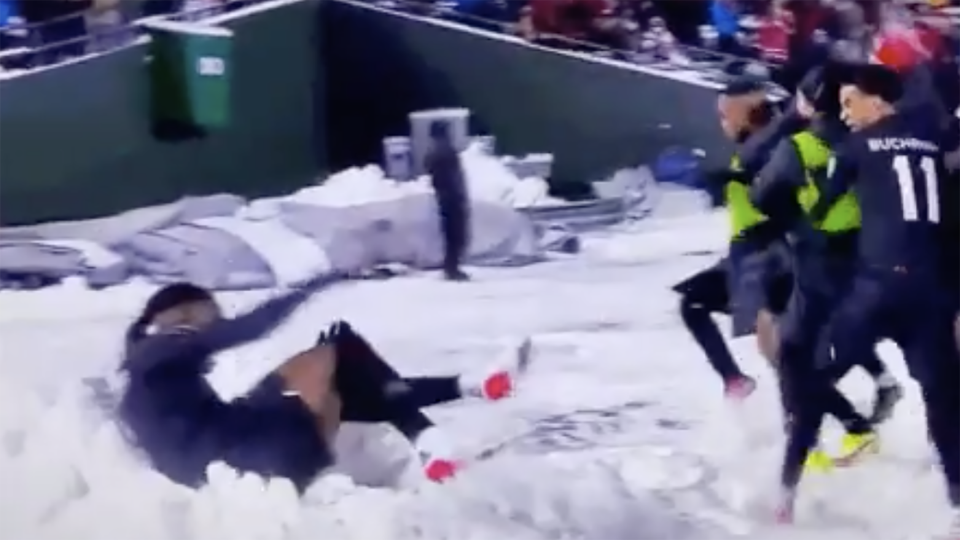 Canada pulled off an on-brand celebration after a key goal against Mexico.