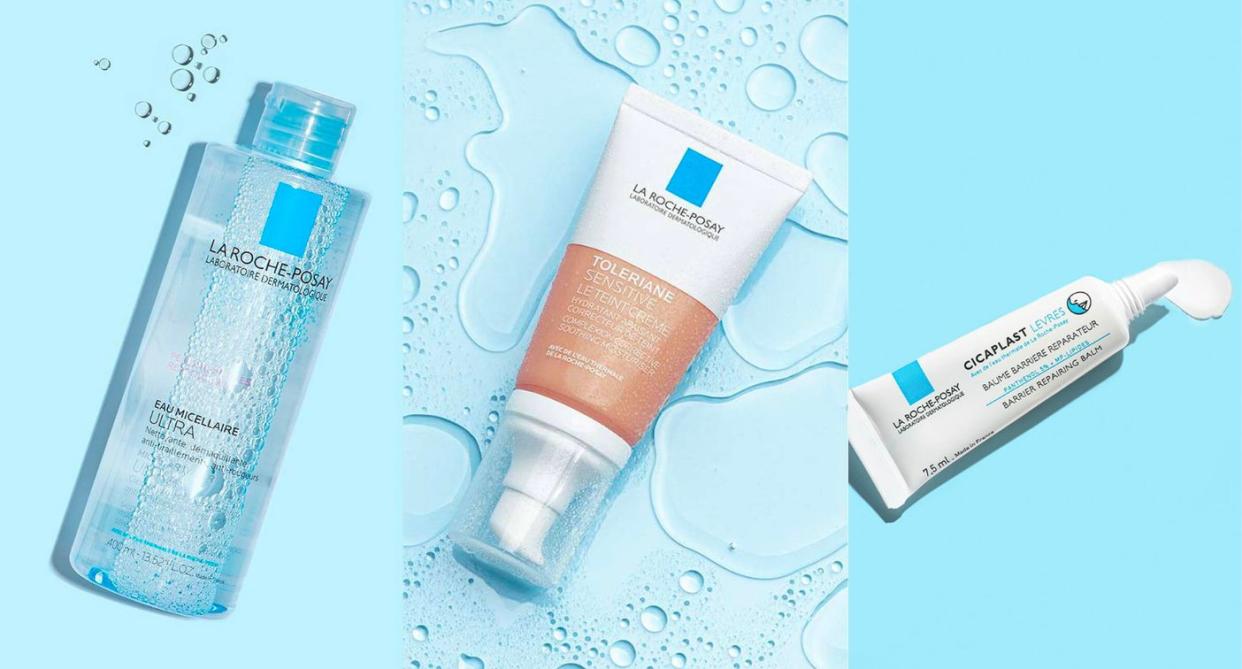 la roche-posay products beside each other