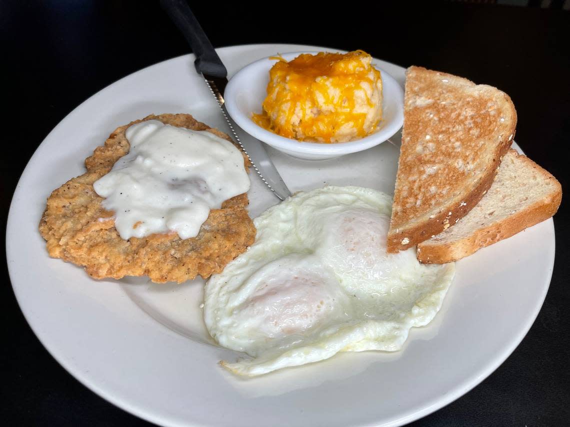 Lexington Diner’s Country Fried Steak and Eggs. The restaurant was a popular breakfast, lunch and brunch spot when it was downtown, and added dinner when it moved to Lane Allen. Rob Bolson