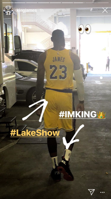 LeBron James Isn't Used to Wearing a Lakers Uniform Yet