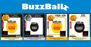 BuzzBallz Chili Mango and Espresso Martini Cocktails Awarded Pr%f Medals for Tasting and Design/Total Packaging.