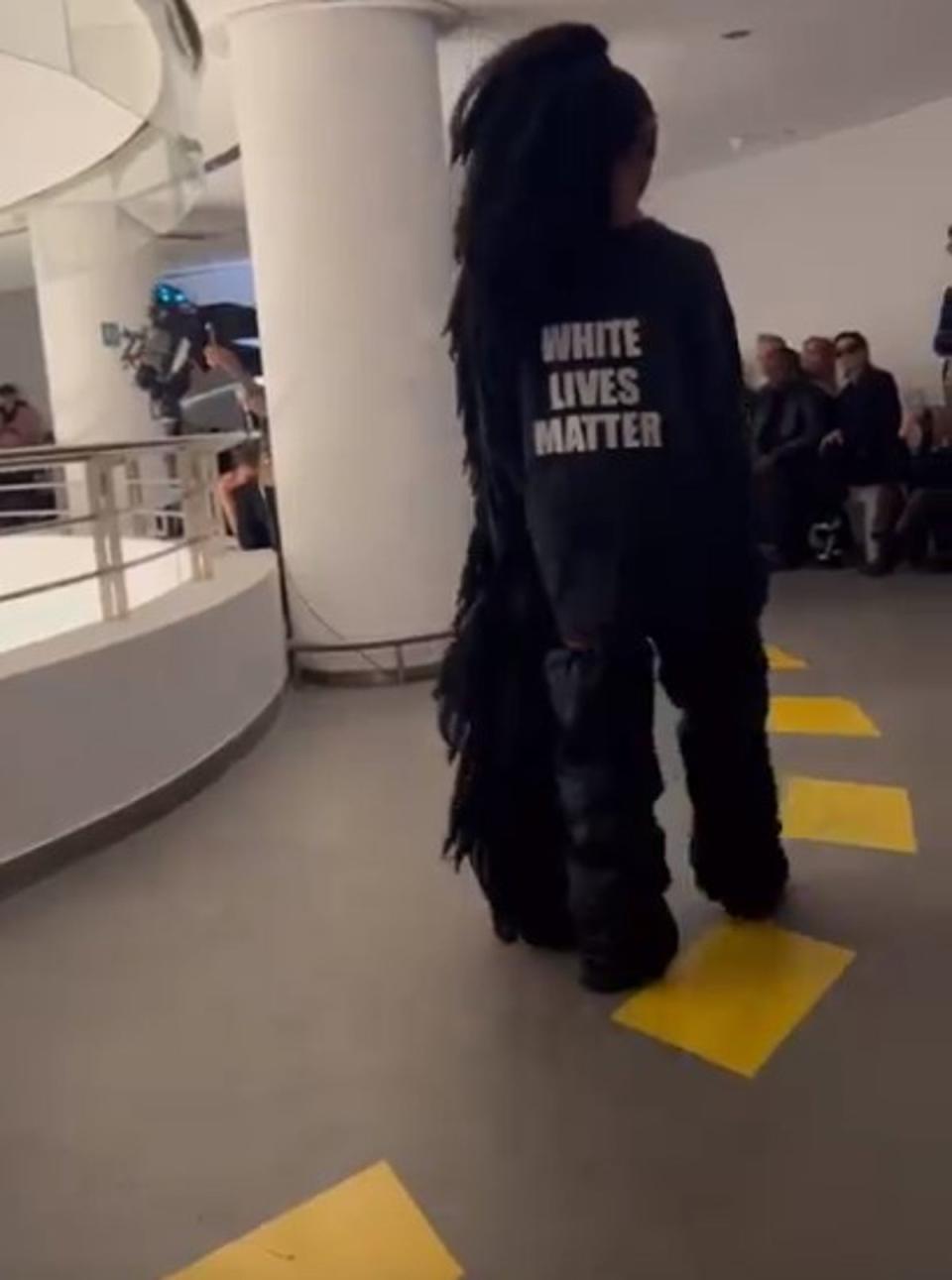 The ‘White Lives Matter’ T-shirt (Gabriella Karefa-Johnson/Instagram)