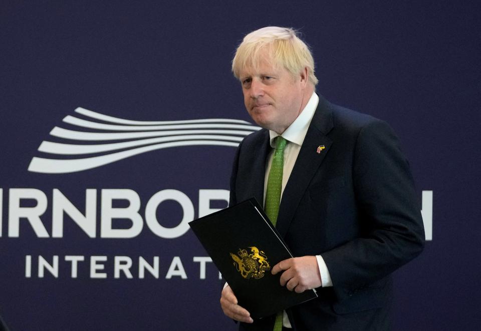 Boris Johnson at Farnborough Air Show (REUTERS)