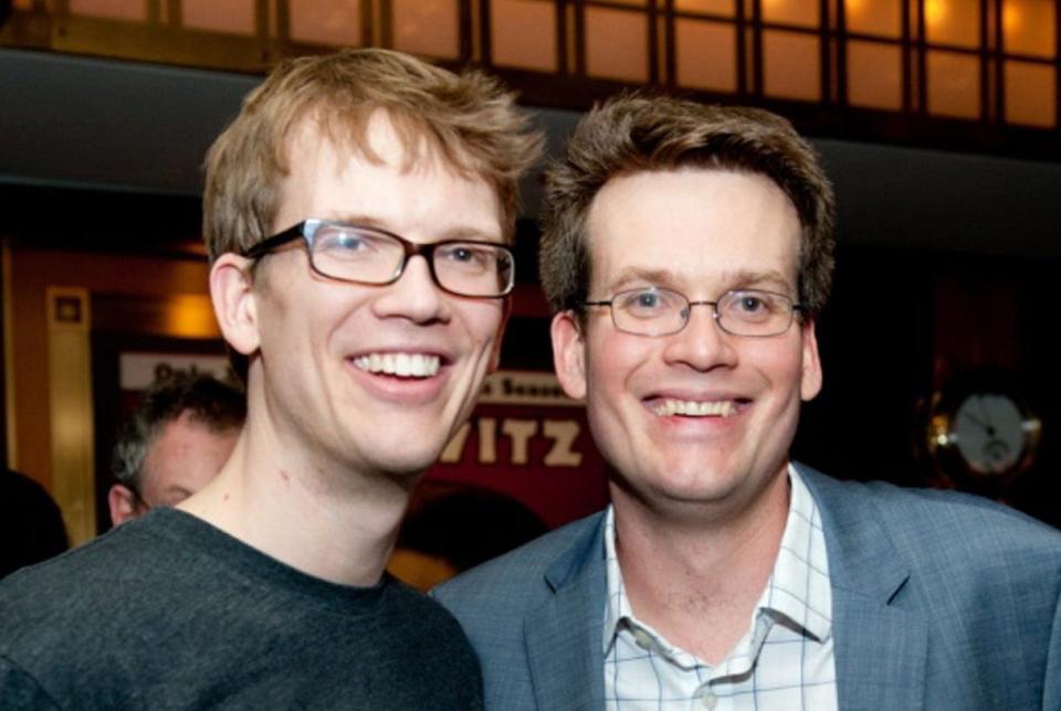 Hank Green, left, with his brother, John Green, at the Jan.  15, 2013 