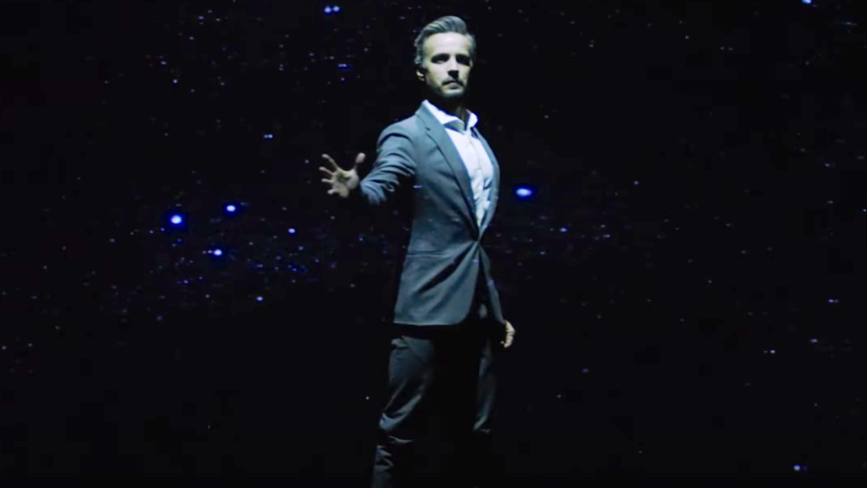 A hologram comes to life showering the audience with stars Screen Innovations. . 