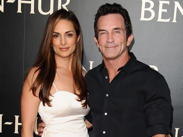 <p>Jason LaVeris/FilmMagic</p> Jeff Probst and his wife Lisa Ann Russell at the premiere of 'Ben-Hur' in August 2016 in Hollywood, California.