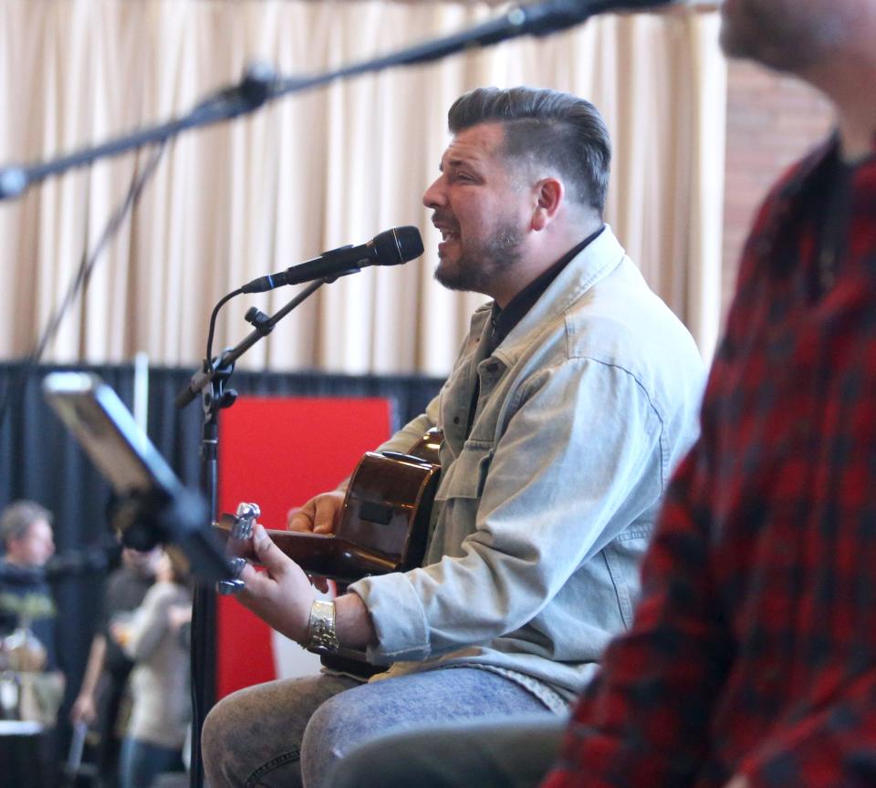 Daniel Monea performs during Celebrity Cuisine at the Canton Memorial Civic Center on Tuesday.