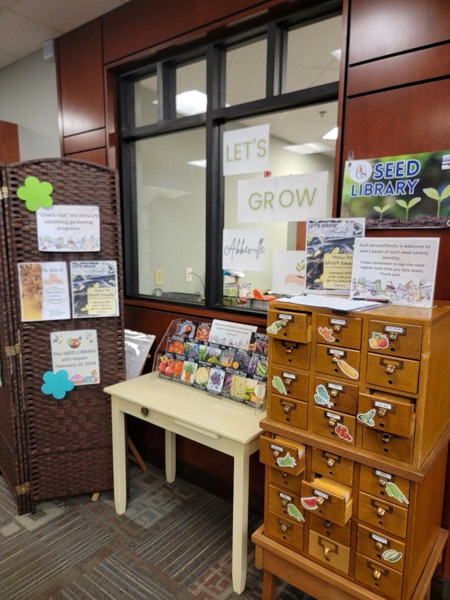 The Abbeville County Library System provides locals with free seed packets to start their own garden.