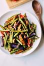 <p>You can quickly prepare your go-to Chinese vegetable side dish in under an hour.</p><p>Get the <strong><a href="https://thewoksoflife.com/eggplant-string-bean-stir-fry/" rel="nofollow noopener" target="_blank" data-ylk="slk:Eggplant String Bean Stir Fry recipe;elm:context_link;itc:0;sec:content-canvas" class="link ">Eggplant String Bean Stir Fry recipe</a></strong> at The Woks of Life.</p><p><a class="link " href="https://www.amazon.com/Healthy-Boy-Gluten-Oyster-Ounces/dp/B09B46QP16?tag=syn-yahoo-20&ascsubtag=%5Bartid%7C10070.g.2641%5Bsrc%7Cyahoo-us" rel="nofollow noopener" target="_blank" data-ylk="slk:Shop Oyster Sauce;elm:context_link;itc:0;sec:content-canvas">Shop Oyster Sauce</a></p>