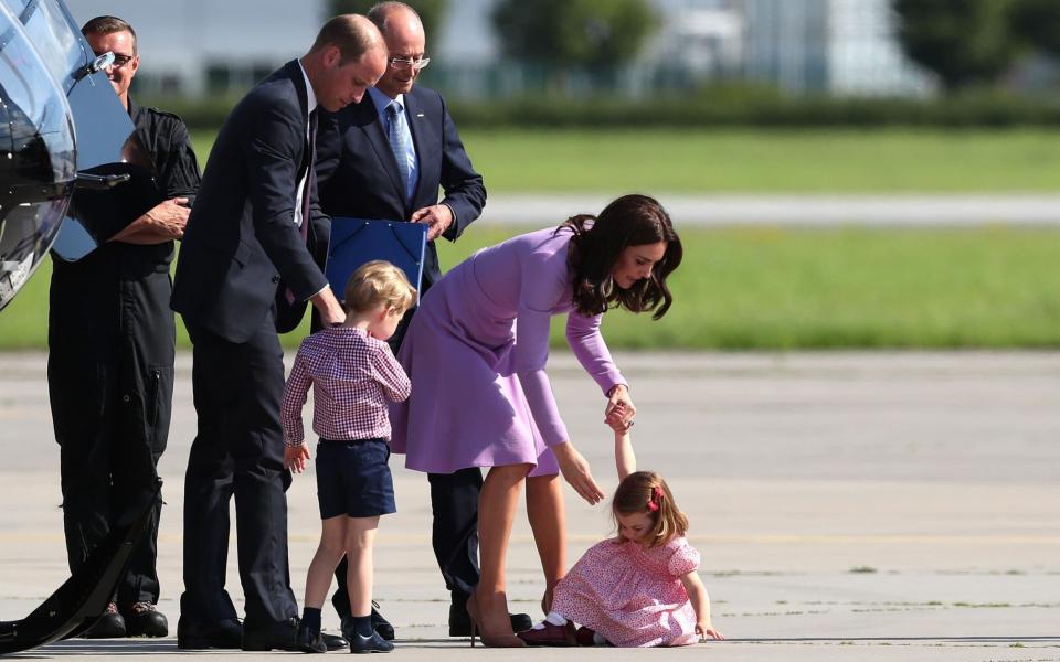 Princess Charlotte fell over on the airfield - Credit: Jane Barlow