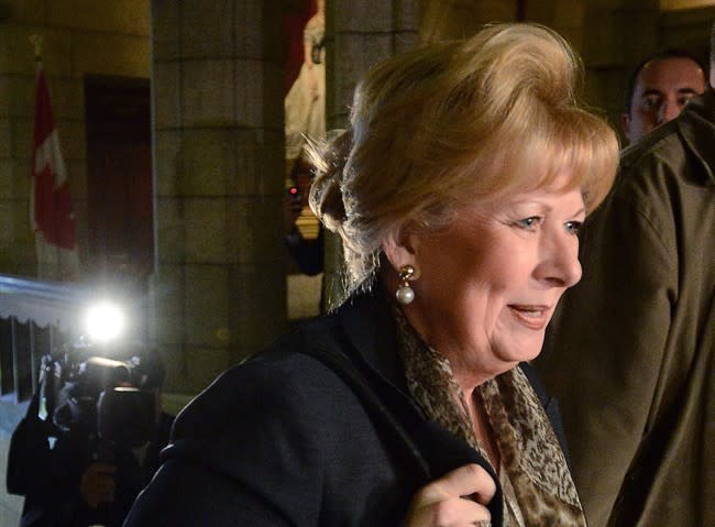 Senator Pamela Wallin arrives at the Senate on Parliament Hill in Ottawa on Wednesday, Oct. 23, 2013. THE CANADIAN PRESS/Sean Kilpatrick