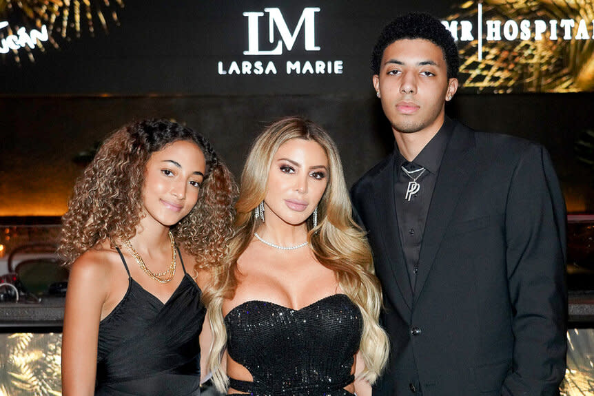 Sophia Pippen, Larsa Pippen, and Preston Pippen at a party together in Miami