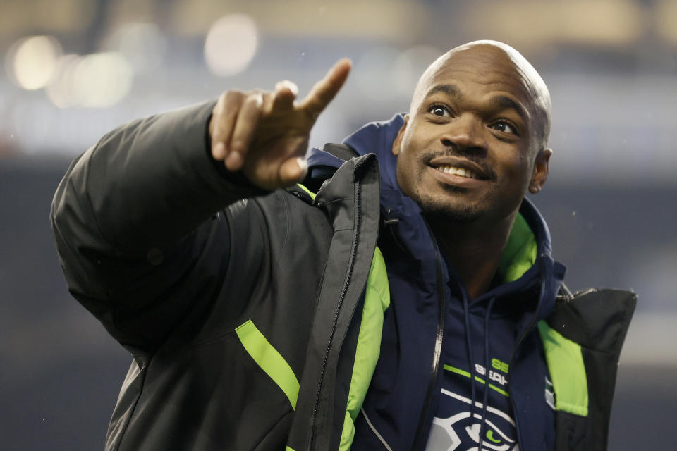 Adrian Peterson hasn't played football since 2021. (Photo by Steph Chambers/Getty Images)