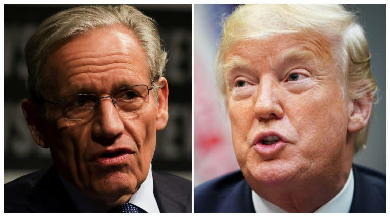 (A new book by White House chronicler Bob Woodward describes US President Donald Trump's staff as constantly trying to control their unpredictable boss