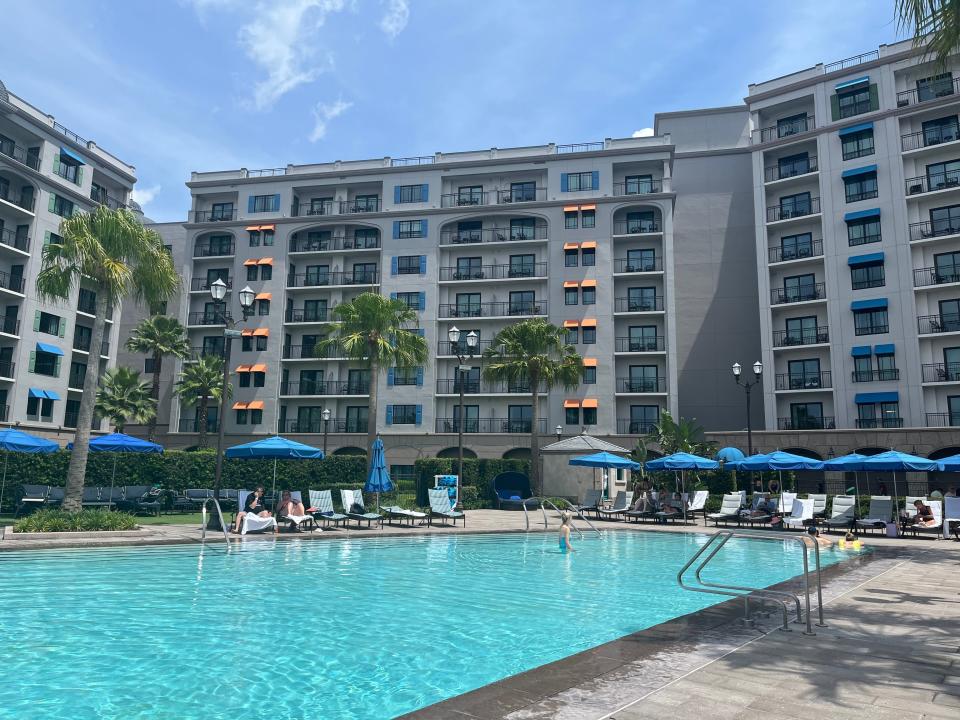 quiet pool area at disney's riviera resort in disney world