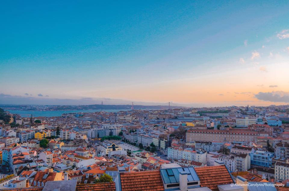 Lisbon at sunset in 2022